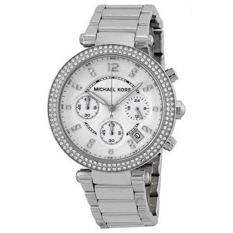 michael kors watches parker chronograph|michael kors chronograph watch silver.